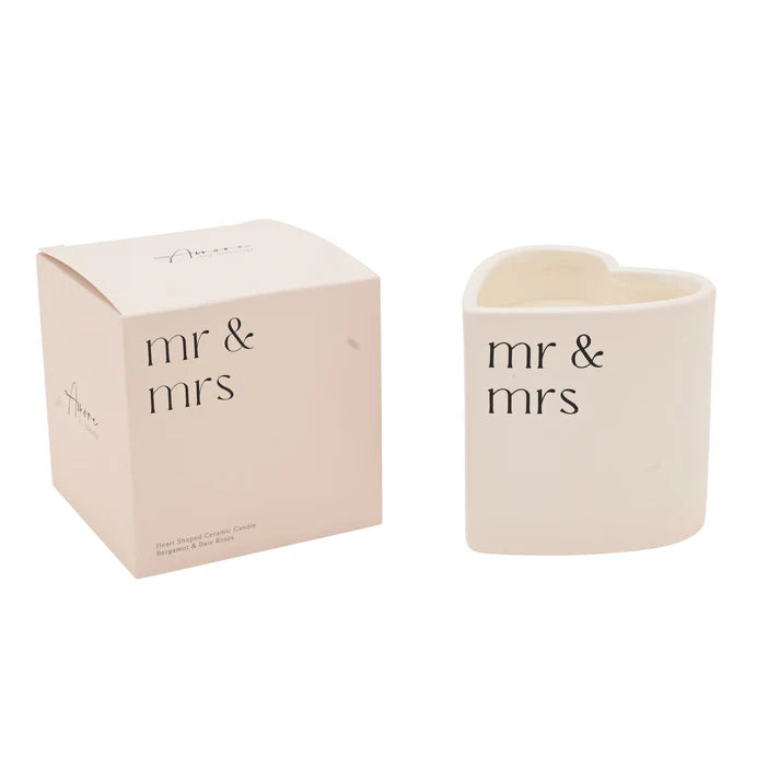 Mr & Mrs Heart Candle