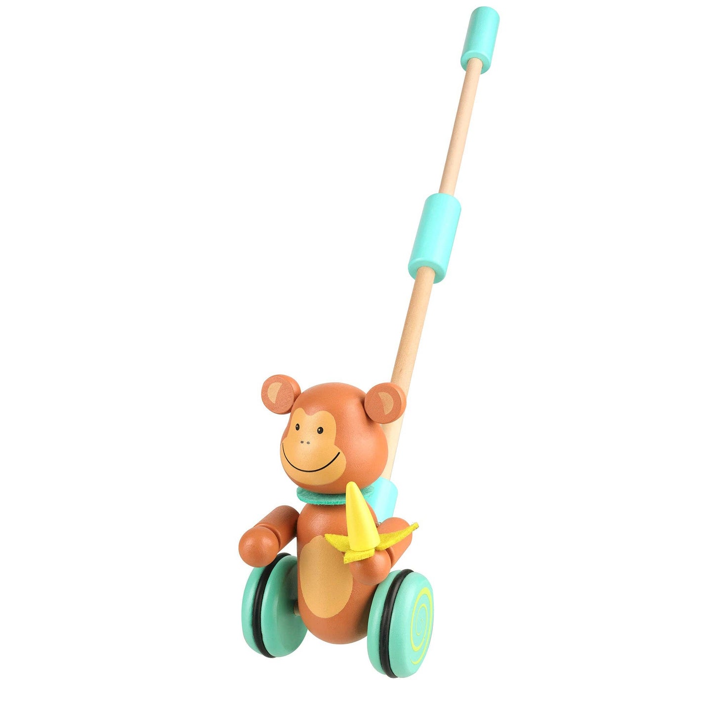 Wooden Monkey Push Along Toy