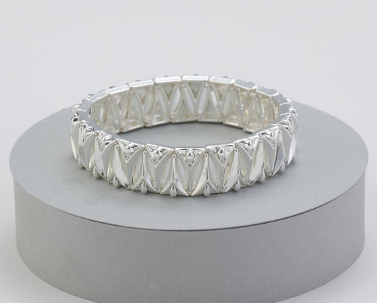 Gracee Silver Stretch Bracelet