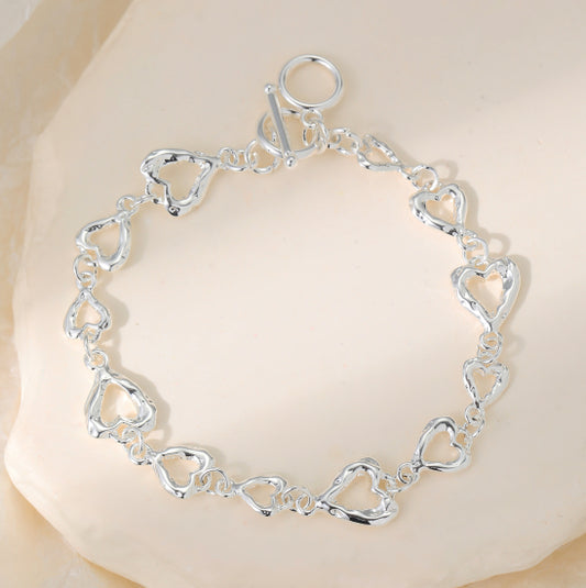 Silver Heart Bracelet