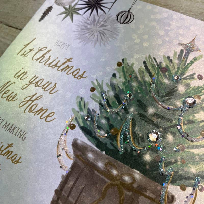 1st Christmas In Your New Home Card - White Cotton Cards
