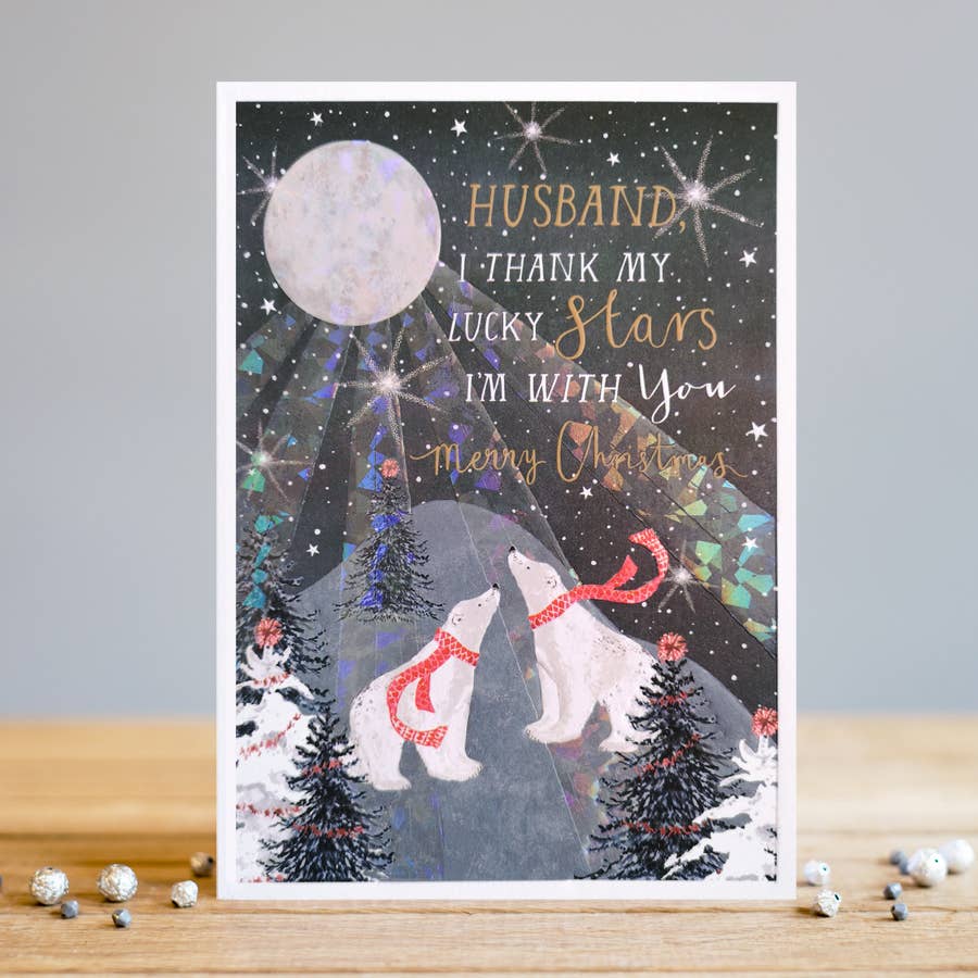Husband  Stars Christmas Card | Holiday Card | Seasonal Card