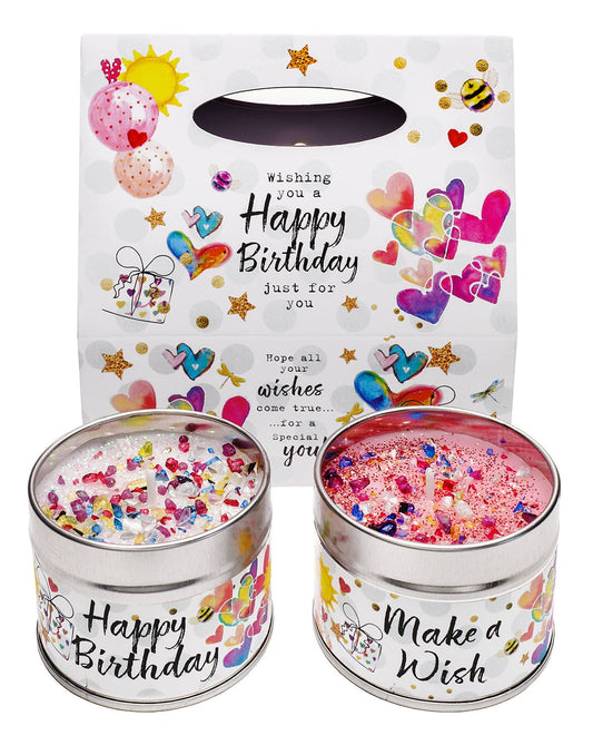Happy Birthday Duo Candle and Gift Bag