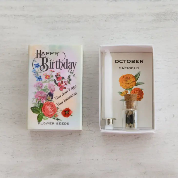 Happy Birthday Birth Seed Month Matchbox Collection