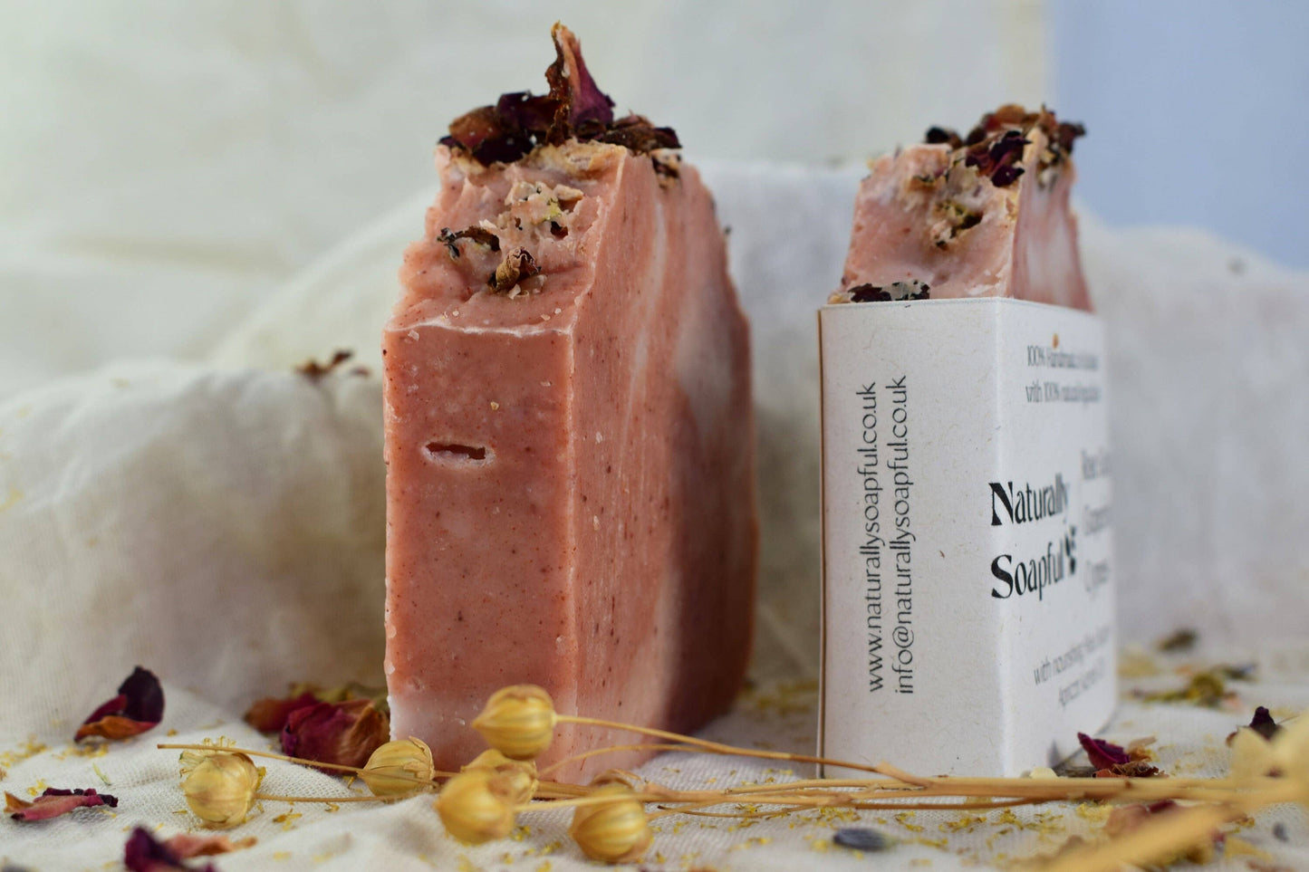 Naturally Soapful Rose Geranium 100% Natural, Vegan Handmade Self Care Soap