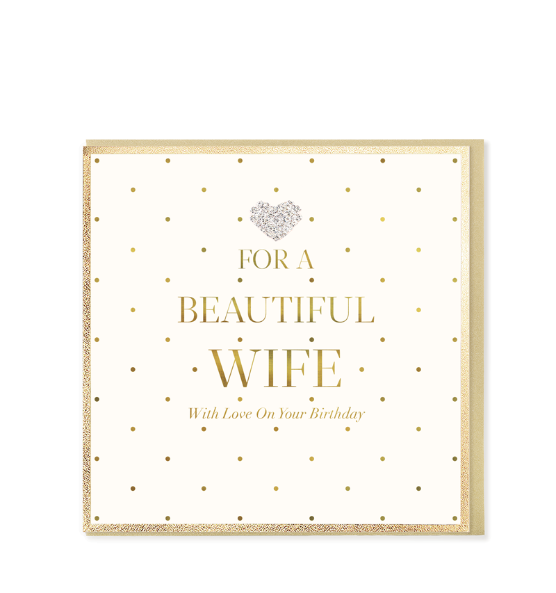 For A Beautiful Wife Happy Birthday, Greetings Card