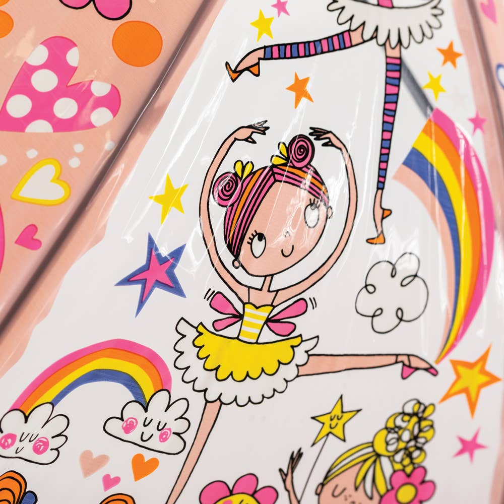 Fairy Ballerina & Rainbow Children's Umbrella – Cute & Colourful Kids' Brolly