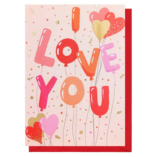 I Love You Balloons Card | Valentine Cards | Love Card