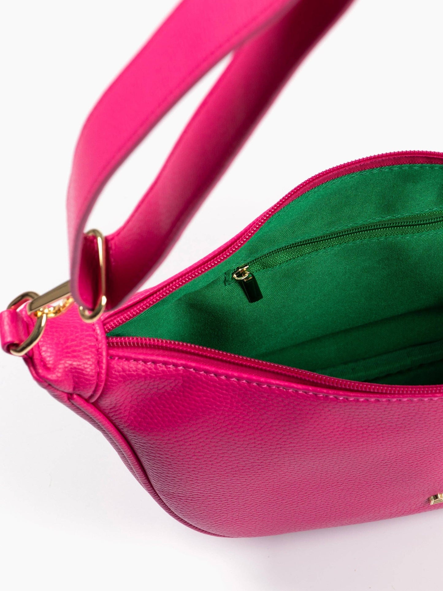Half Moon Crossbody Bag -  Fushia Pink