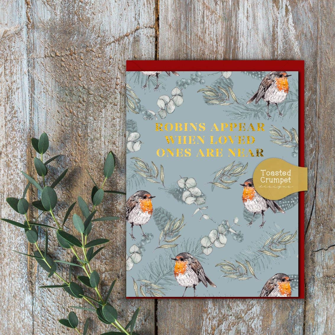 Robins Appear When Loved Ones Are Near (Robins Blue) Card