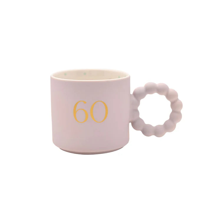 60th Birthday Pink Confetti Mug