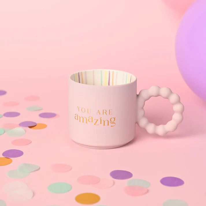 You Are Amazing Pink Confetti Mug