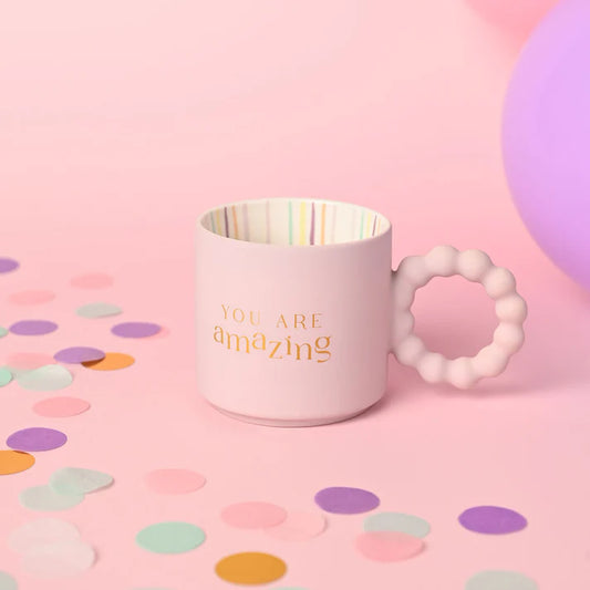 You Are Amazing Pink Confetti Mug