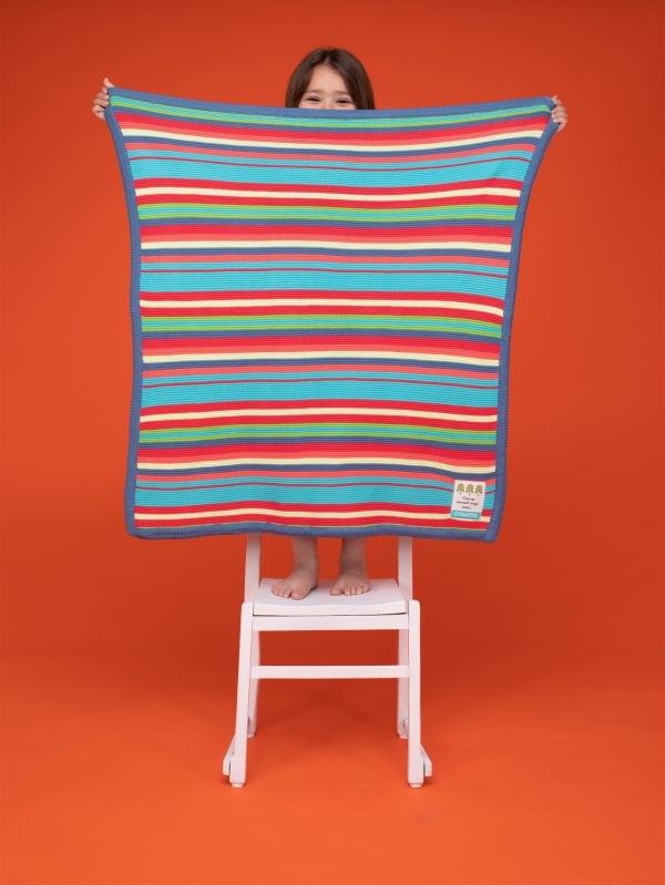 Multi Colour Cosatto Knitted Stripe Blanket