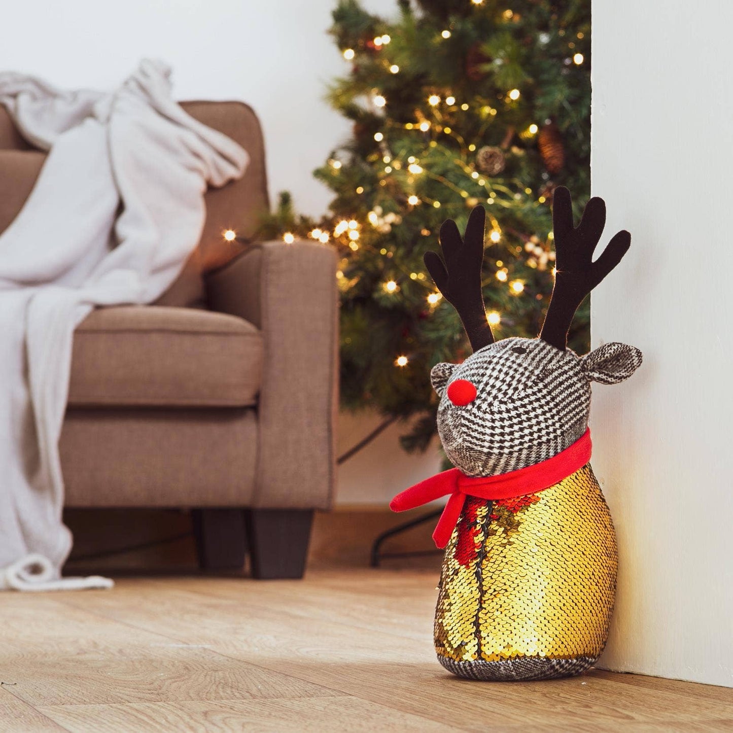 Nicola Spring Christmas Door Stop - Reindeer