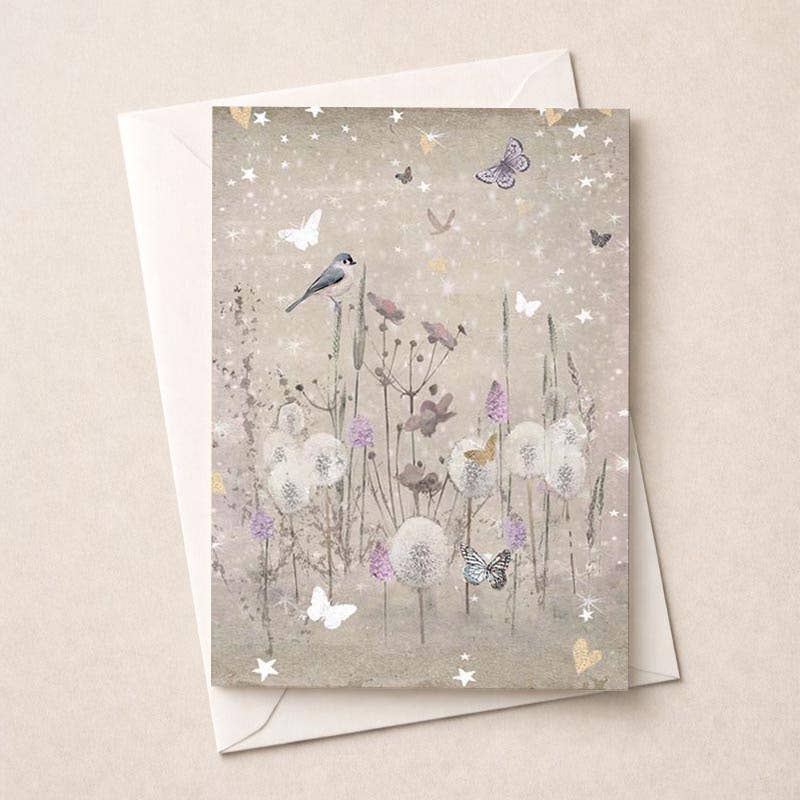 Open Card - Birds & Flowers