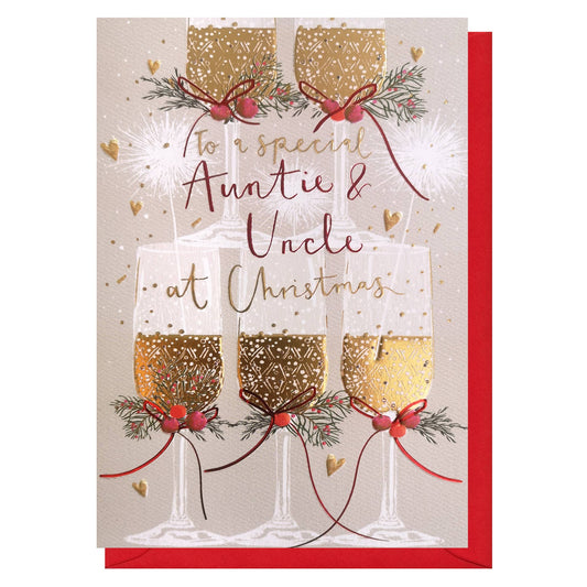 Auntie & Uncle Christmas Card | Holiday Card | Seasonal Card