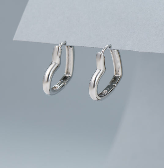 Gracee Jewellery Silver-Plated Heart-Shaped Hoop Earrings. Available at Sweet P, Burnside, Glasgow