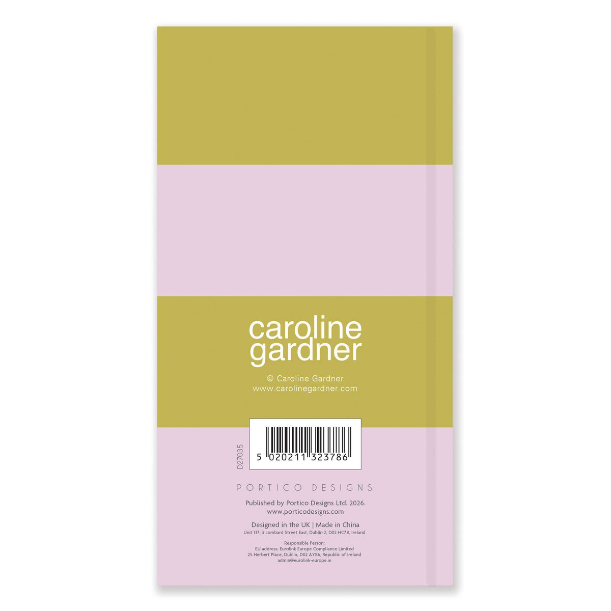 Caroline Gardner 2027 Stripes Slim Diary