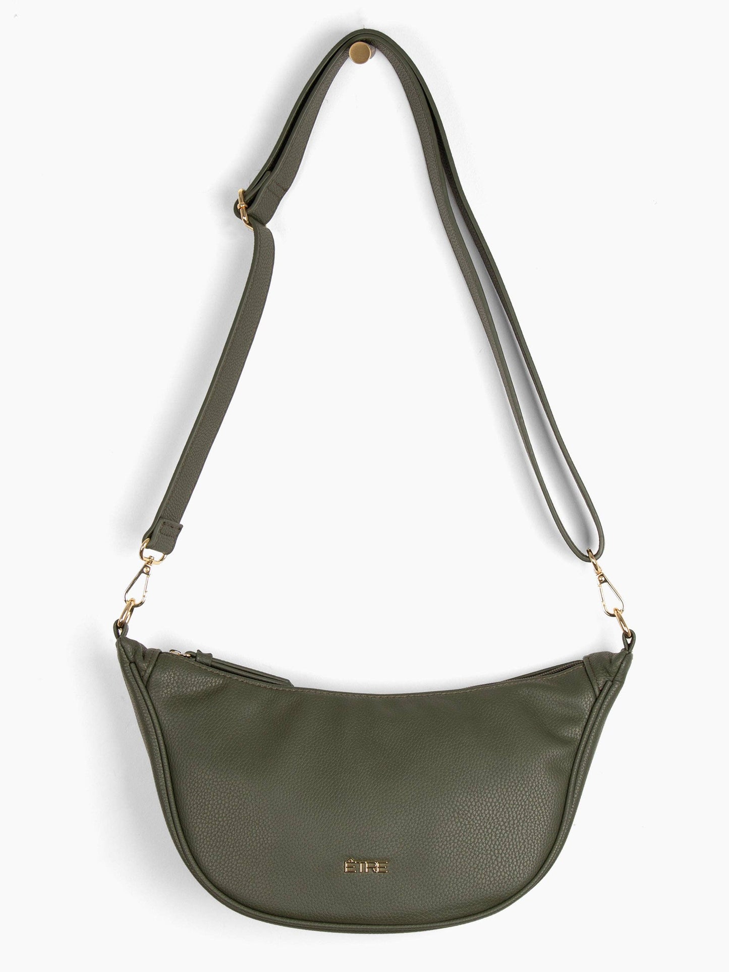 Half Moon Crossbody Bag - Khaki Green