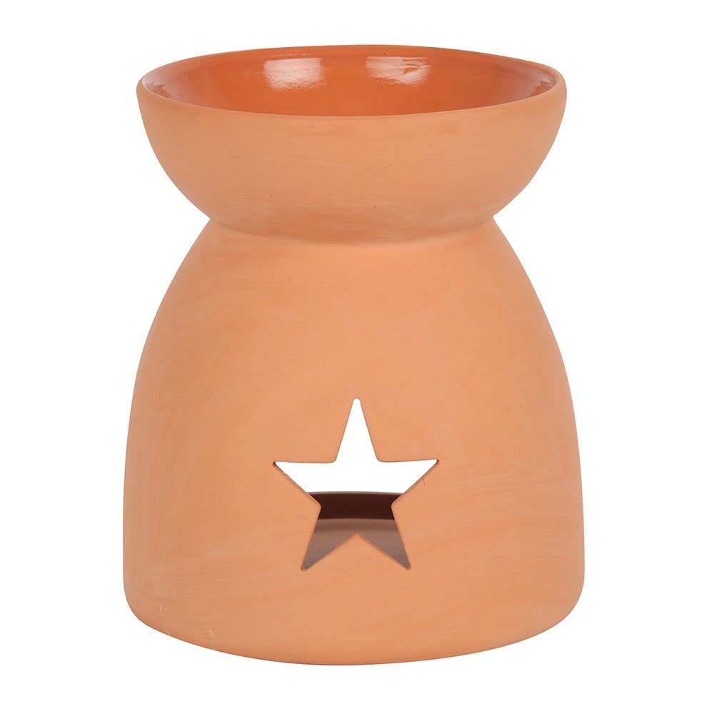 Star Cutout Terracotta Effect Oil Burner and Wax Warmer