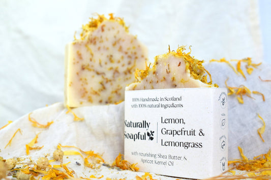 Lemon, Grapefruit & Lemongrass 100% Natural Soap Bar - Naturally Soapful