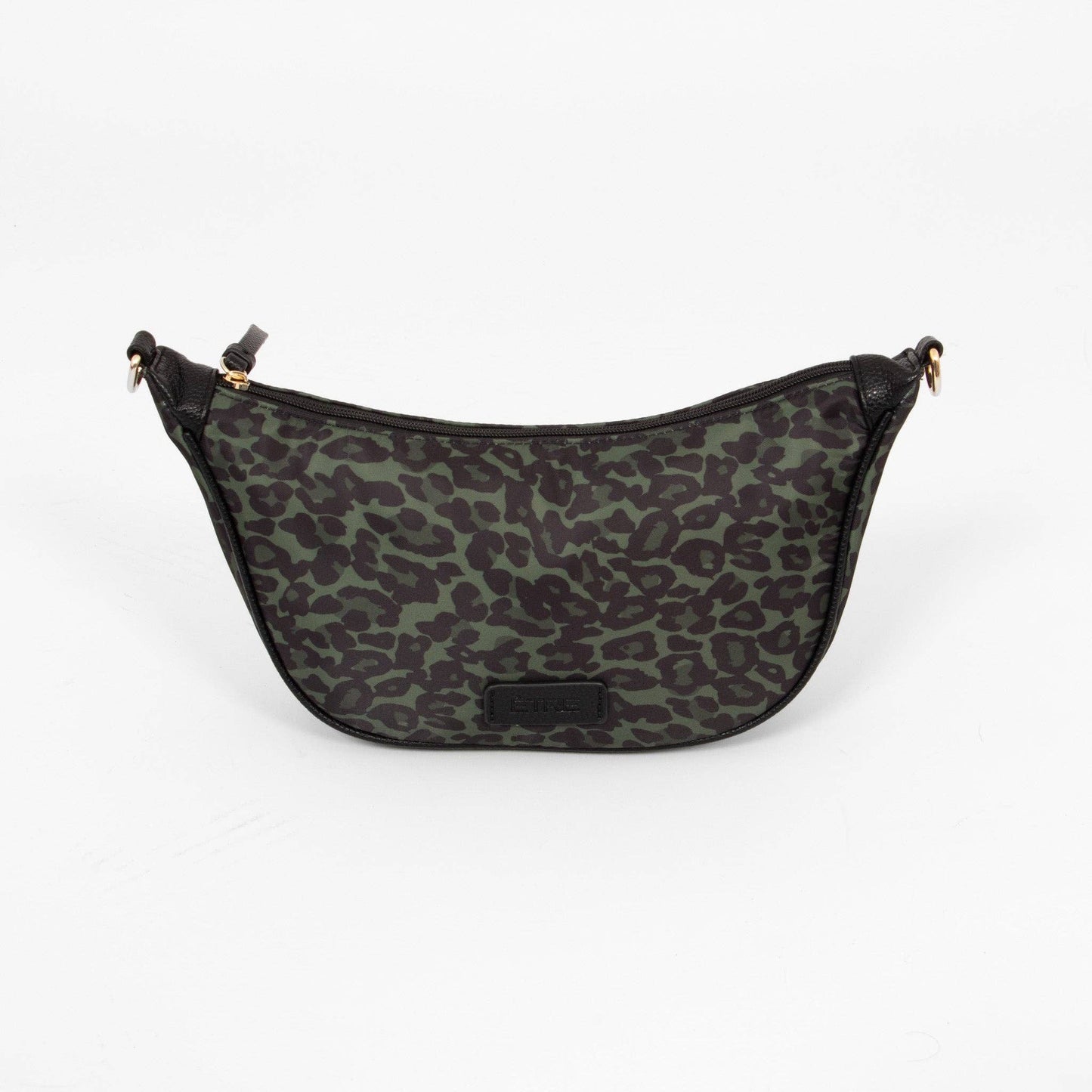 Half Moon Crossbody Bag - Khaki Leopard Print