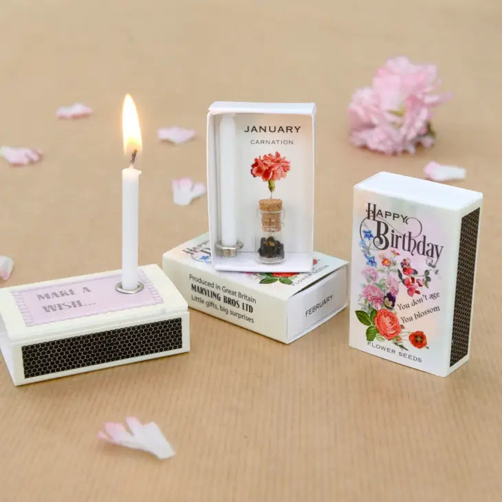 Happy Birthday Birth Seed Month Matchbox Collection