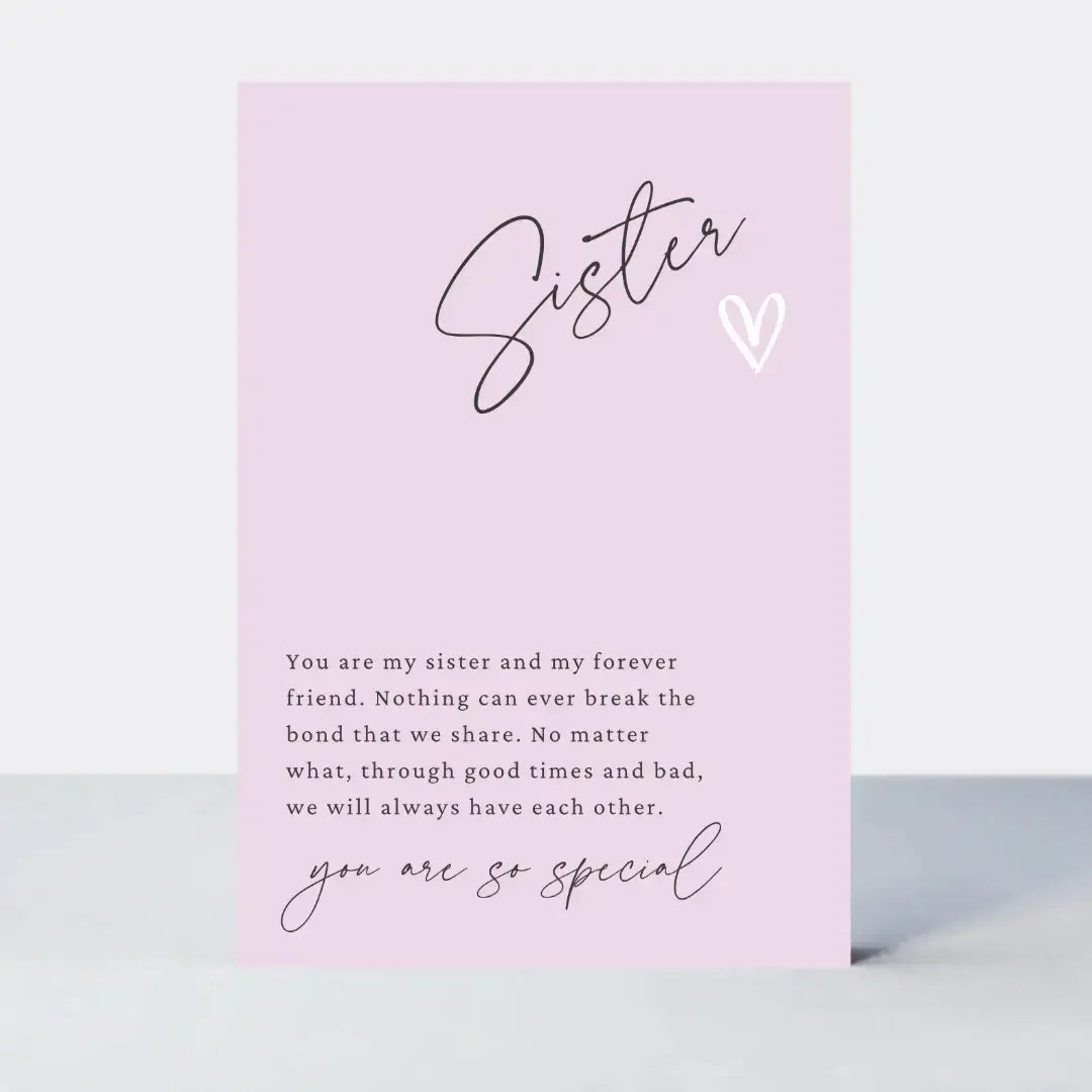 Little Notes Sister You Are So Special Card - Pink