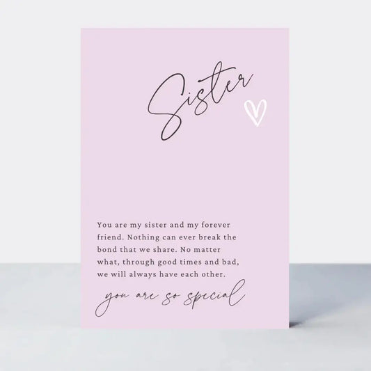 Little Notes Sister You Are So Special Card - Pink