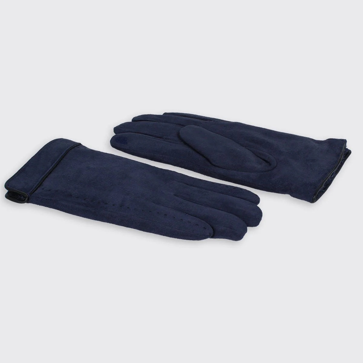 Hector Faux Suede Touch Screen Glove Navy