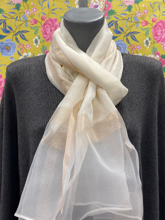 Clearance - Ivory Cream Lightweight Scarf