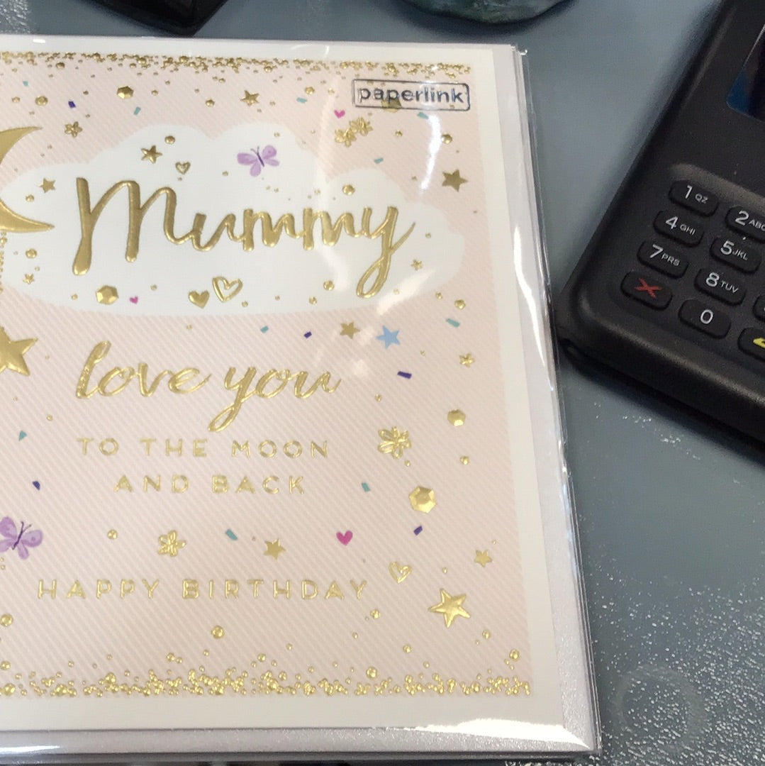 Mummy birthday card - paper link forgetmenot