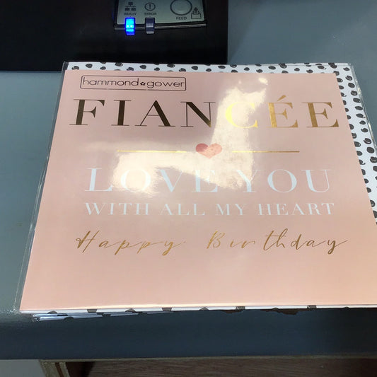 Fiancée birthday card H&G