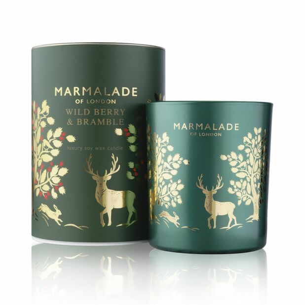 Marmalade of London Wild Berry & Bramble 230g Luxury Glass Soy Christmas Candle