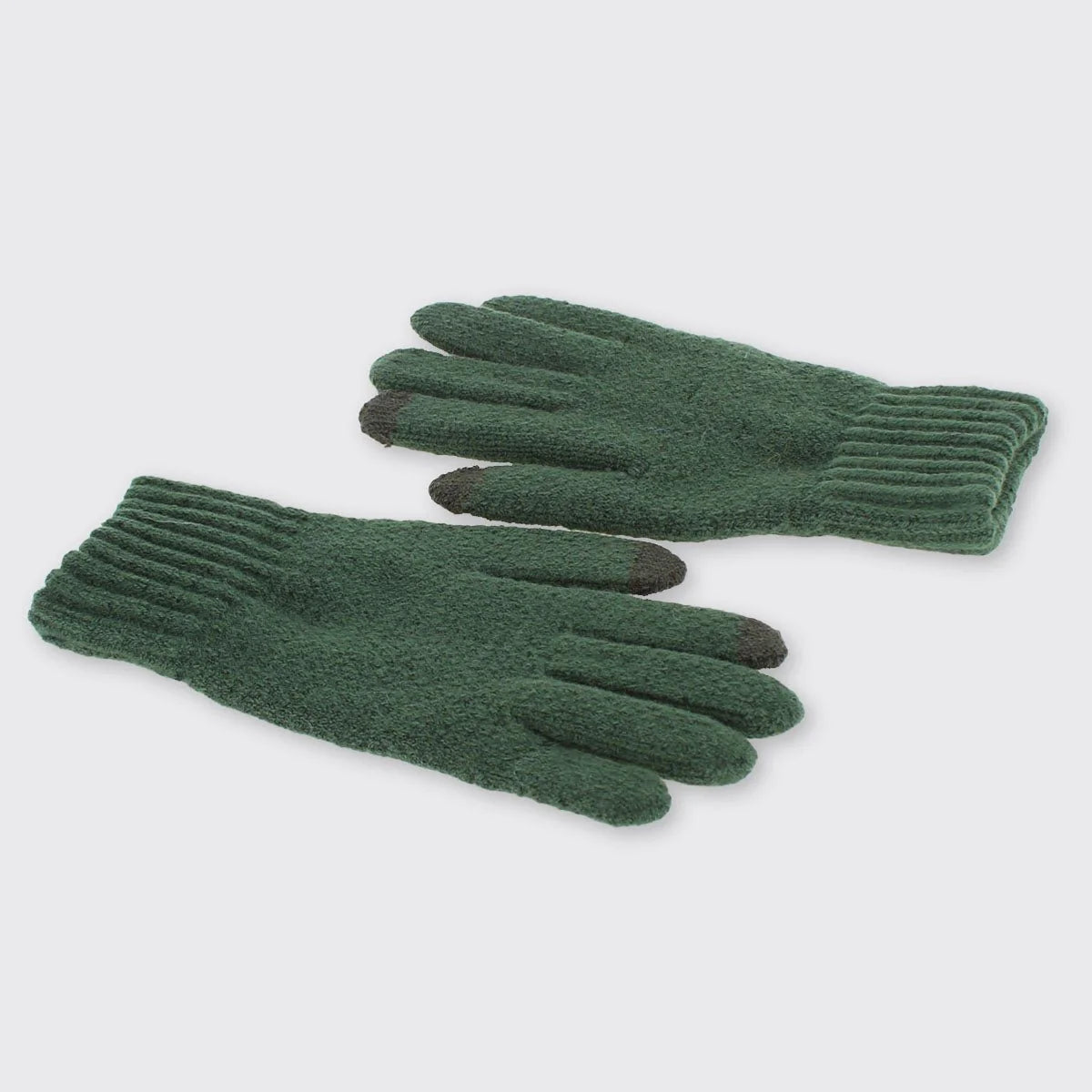 Mens Knitted Gloves- Green