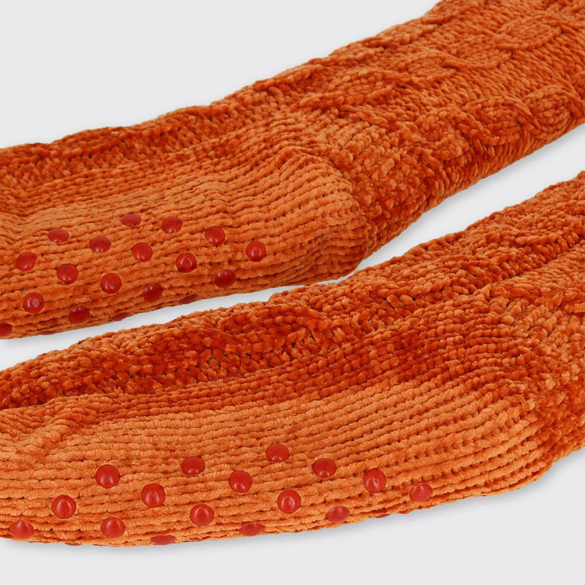 MIllie Mae Chenille Slipper Socks - Burnt Orange