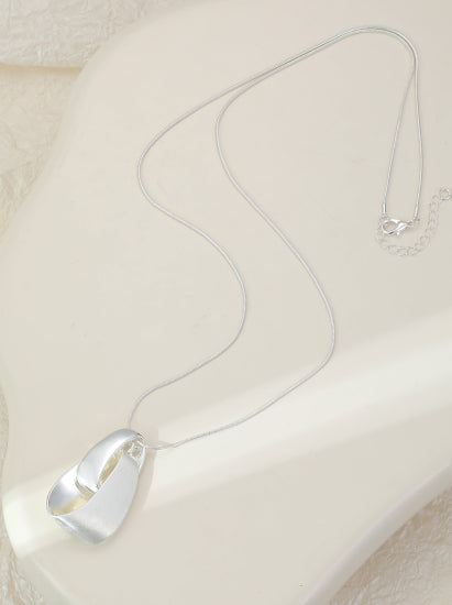 Silver Long Pendant Necklace