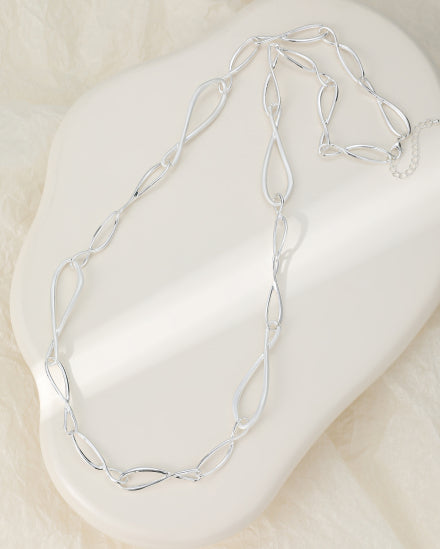 Silver Plated Long Necklace