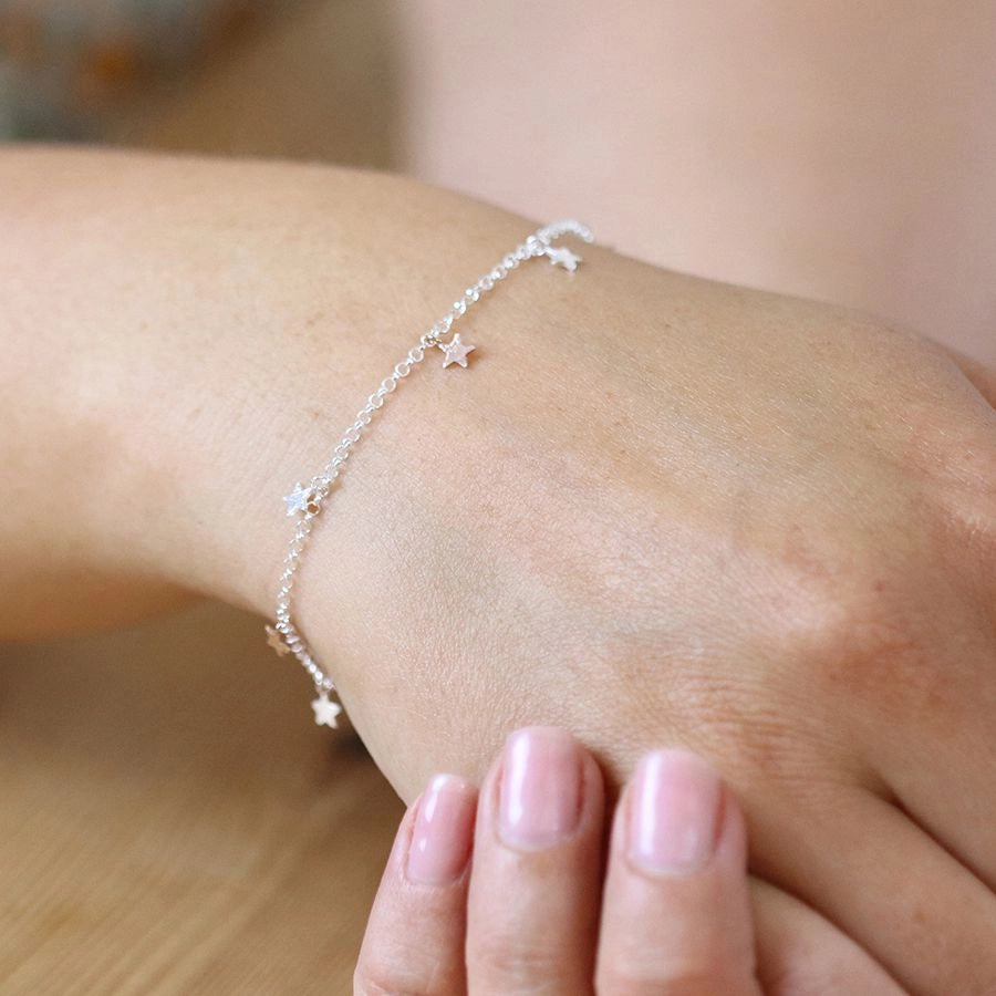 POM Sterling Silver Star Bracelet