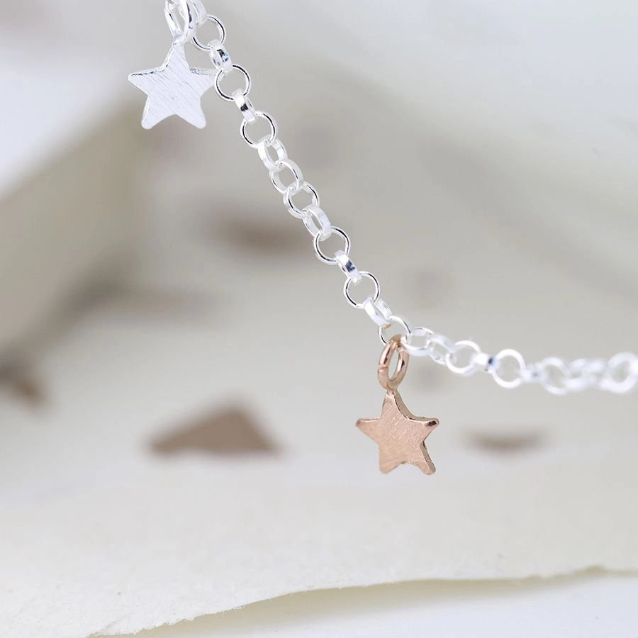 POM Sterling Silver Star Bracelet