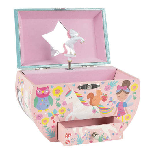 Musical Jewellery Box Oval Shape - Rainbow Fairy